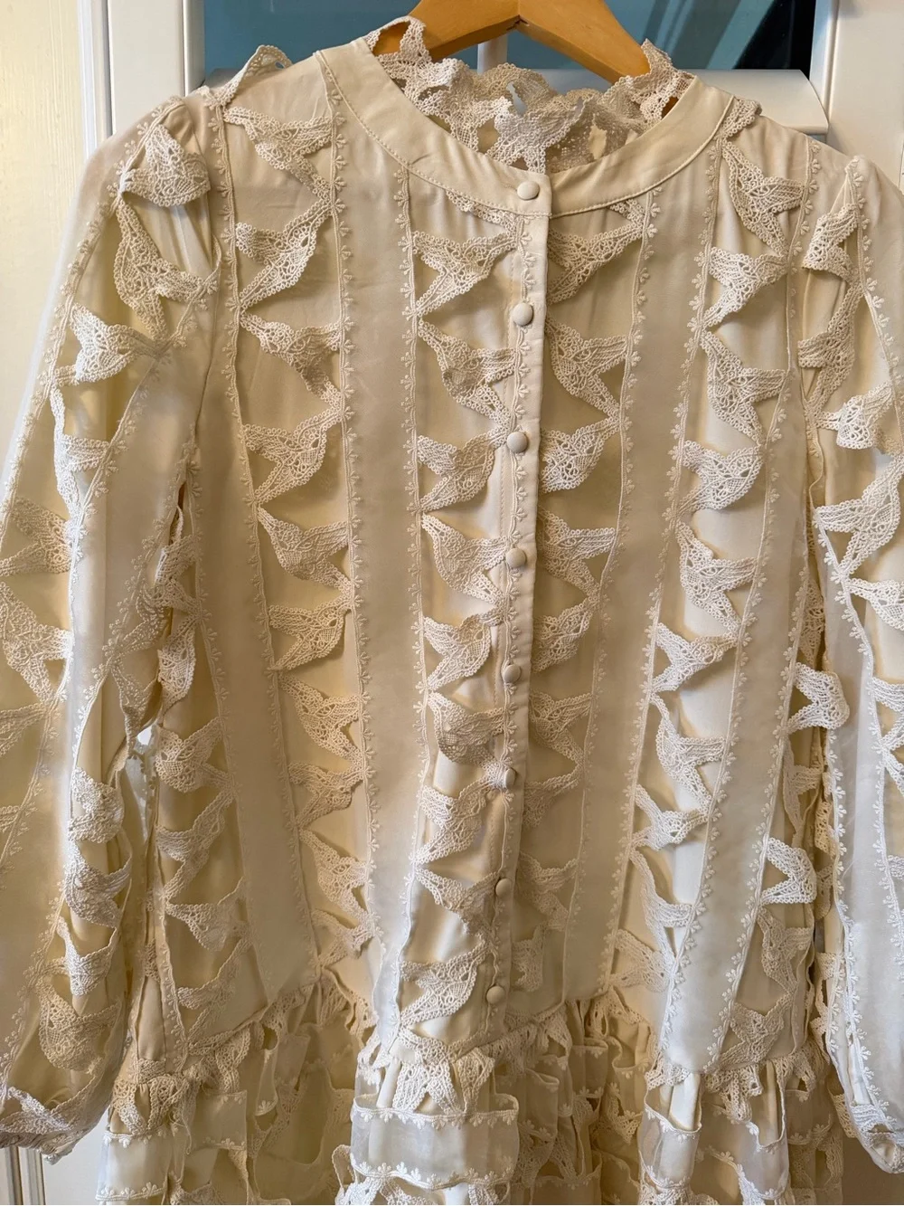 Ciebon Ivory Ruffle Lace Tiered Dress - Picture 3 of 6